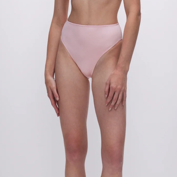 NWT Good American satin bubble gum pink bikini top and bottom set - Picture 11 of 12